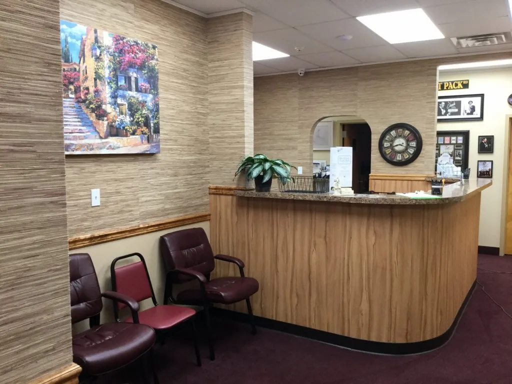 Lobby photo: Front desk and podiatry waiting room, Ronkonkoma NY