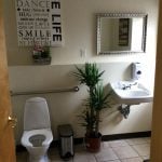 Interior Photo: Large, clean, & handicap-accessible restroom, Ronkonkoma NY